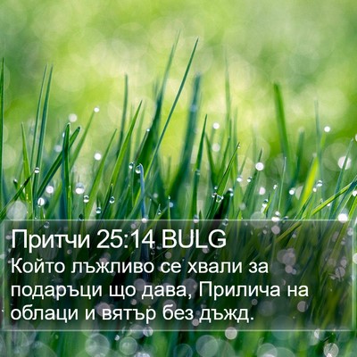 Притчи 25:14 BULG Bible Verse Image