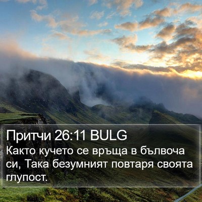 Притчи 26:11 BULG Bible Verse Image