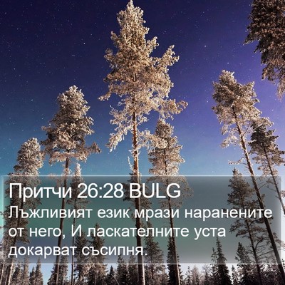 Притчи 26:28 BULG Bible Verse Image