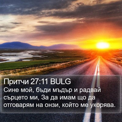 Притчи 27:11 BULG Bible Verse Image