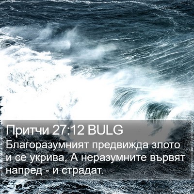 Притчи 27:12 BULG Bible Verse Image