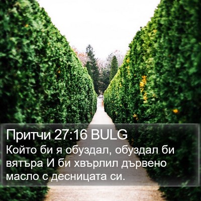 Притчи 27:16 BULG Bible Verse Image