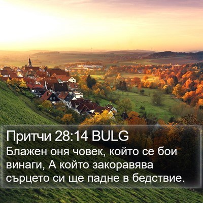 Притчи 28:14 BULG Bible Verse Image