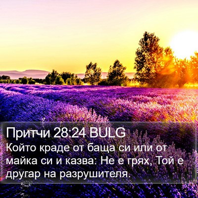 Притчи 28:24 BULG Bible Verse Image