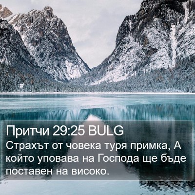 Притчи 29:25 BULG Bible Verse Image