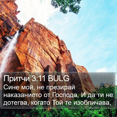 Притчи 3:11 BULG Bible Verse Image