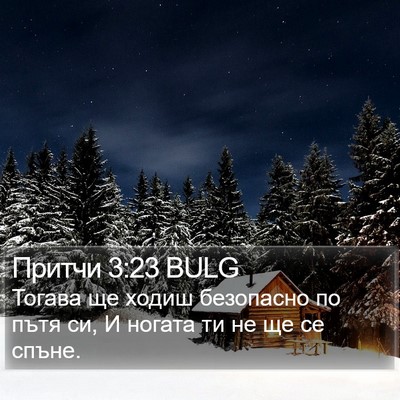 Притчи 3:23 BULG Bible Verse Image