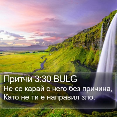 Притчи 3:30 BULG Bible Verse Image
