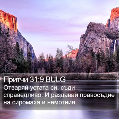 Притчи 31:9 BULG Bible Verse Image