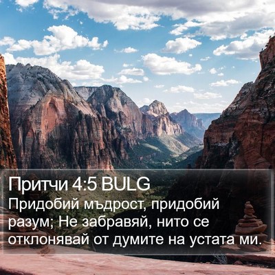 Притчи 4:5 BULG Bible Verse Image