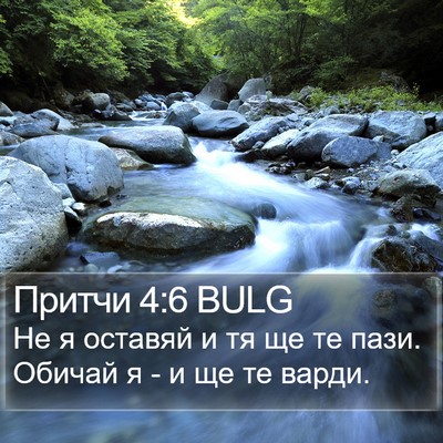 Притчи 4:6 BULG Bible Verse Image