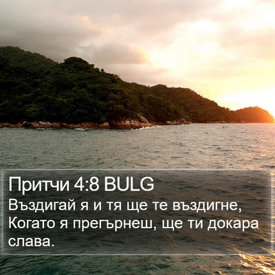 Притчи 4:8 BULG Bible Verse Image