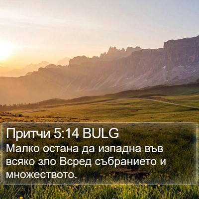 Притчи 5:14 BULG Bible Verse Image