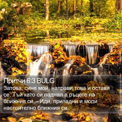 Притчи 6:3 BULG Bible Verse Image