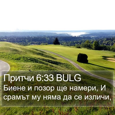 Притчи 6:33 BULG Bible Verse Image