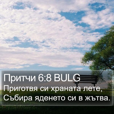 Притчи 6:8 BULG Bible Verse Image