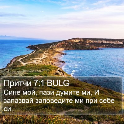 Притчи 7:1 BULG Bible Verse Image
