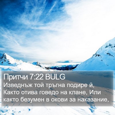 Притчи 7:22 BULG Bible Verse Image