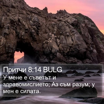 Притчи 8:14 BULG Bible Verse Image