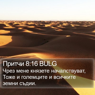 Притчи 8:16 BULG Bible Verse Image