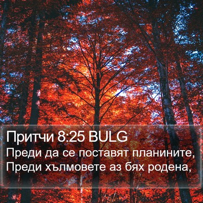 Притчи 8:25 BULG Bible Verse Image