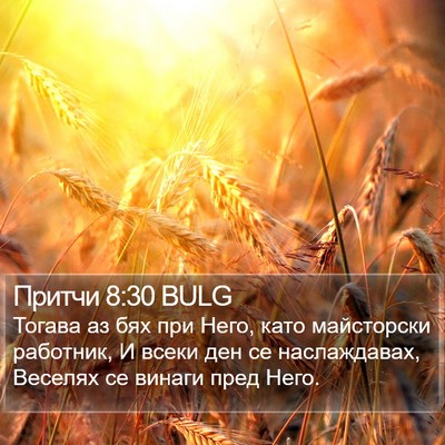 Притчи 8:30 BULG Bible Verse Image