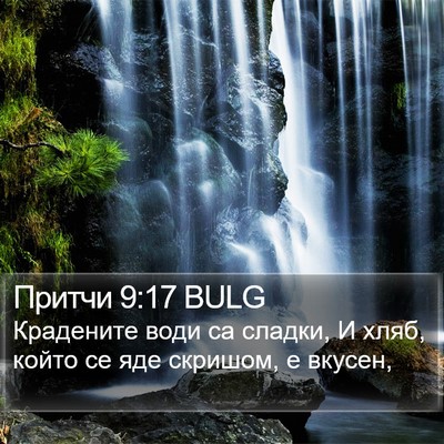 Притчи 9:17 BULG Bible Verse Image