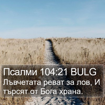 Псалми 104:21 BULG Bible Verse Image
