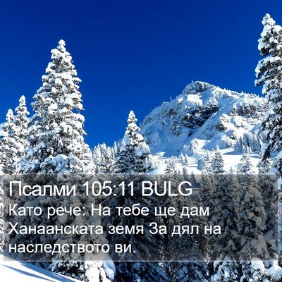 Псалми 105:11 BULG Bible Verse Image