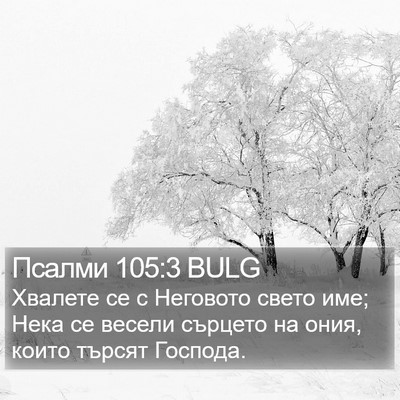 Псалми 105:3 BULG Bible Verse Image