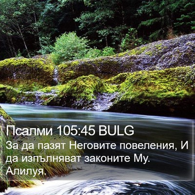 Псалми 105:45 BULG Bible Verse Image