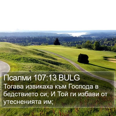 Псалми 107:13 BULG Bible Verse Image