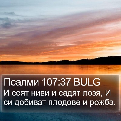 Псалми 107:37 BULG Bible Verse Image