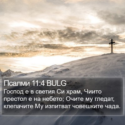 Псалми 11:4 BULG Bible Verse Image