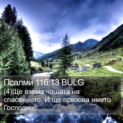 Псалми 116:13 BULG Bible Verse Image