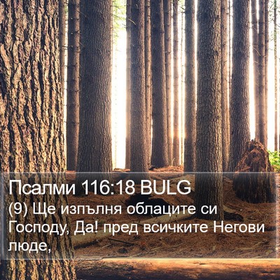 Псалми 116:18 BULG Bible Verse Image