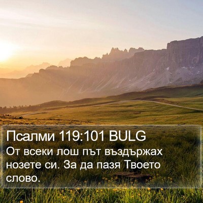 Псалми 119:101 BULG Bible Verse Image