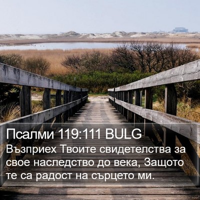 Псалми 119:111 BULG Bible Verse Image