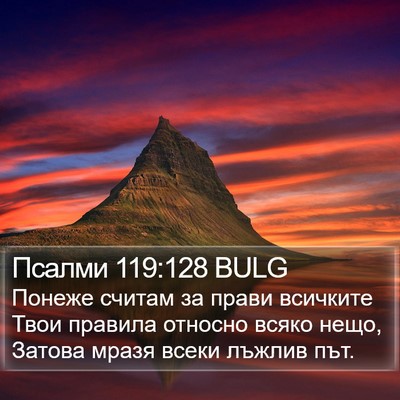 Псалми 119:128 BULG Bible Verse Image