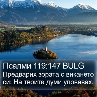 Псалми 119:147 BULG Bible Verse Image