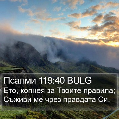 Псалми 119:40 BULG Bible Verse Image