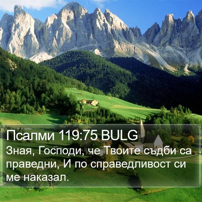 Псалми 119:75 BULG Bible Verse Image