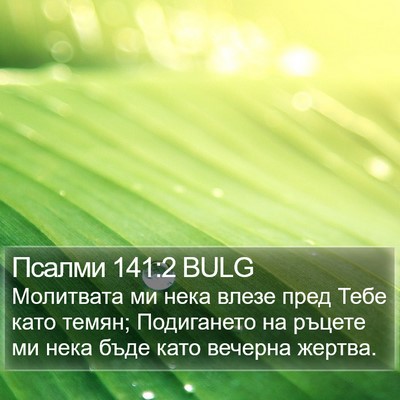 Псалми 141:2 BULG Bible Verse Image