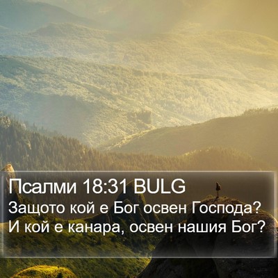 Псалми 18:31 BULG Bible Verse Image