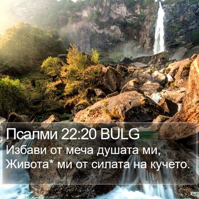 Псалми 22:20 BULG Bible Verse Image