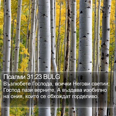 Псалми 31:23 BULG Bible Verse Image
