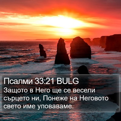 Псалми 33:21 BULG Bible Verse Image