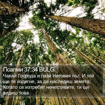 Псалми 37:34 BULG Bible Verse Image