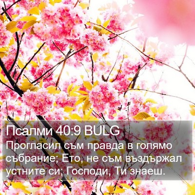 Псалми 40:9 BULG Bible Verse Image
