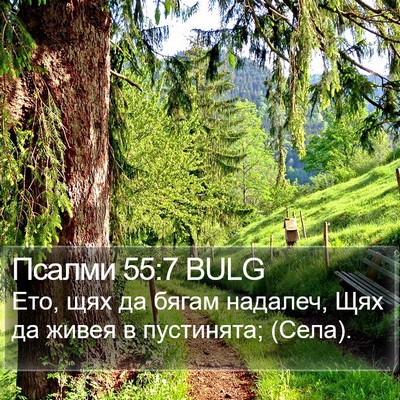 Псалми 55:7 BULG Bible Verse Image